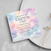 Invitation Dreamy Sky Nous sommes sur le Baby shower Cloud Ni