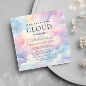 Invitation Dreamy Sky Nous sommes sur le Baby shower Cloud Ni