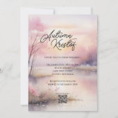 Invitation Dreamy Summer Beach Palm Tree Mariage (Devant)