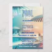 Invitation Dreamy Summer Fun Pool Party Anniversaire Fête (Devant)