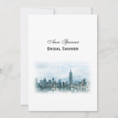 Invitation Dreamy Turquoise NYC Skyline Fête des mariées V (Devant)