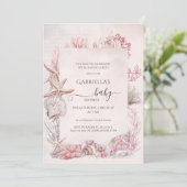 Invitation Dreamy Under the Sea Baby shower (Debout devant)