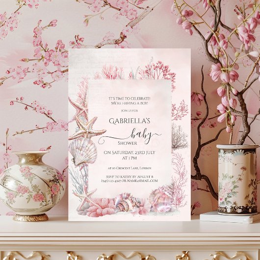 Invitation Dreamy Under the Sea Baby shower