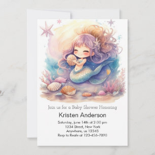 Invitation Dreamy Under the Sea Mermaid Baby shower