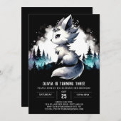 Invitation Dreamy Whimsy Wolf (Devant / Derrière)