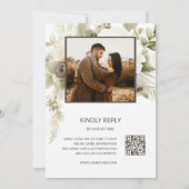 Invitation Dreamy White Rose Photo Wedding (Dos)
