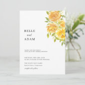 Invitation Dreamy Yellow Rose Mariage (Debout devant)