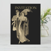 Invitation Dress du soir ~ Illustration Vintage (Debout devant)