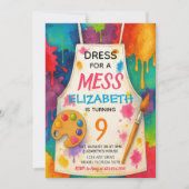 Invitation Dress for a Mess Art Party Birthday (Devant)