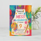 Invitation Dress for a Mess Art Party Birthday (Debout devant)