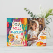 Invitation Dress for a Mess Art Party Birthday Photo (Debout devant)