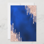 Invitation Dress Glitter Drips Glass Blue 18th Birthday (Dos)