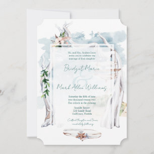 Invitation Driftwood Arbor Boho Beach Mariage