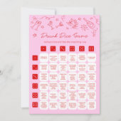 Invitation Drinking Game for Hen Party, Bachelorette Game (Devant)