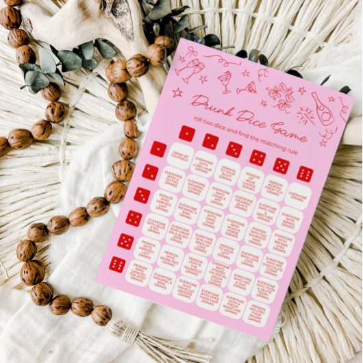 Invitation Drinking Game for Hen Party, Bachelorette Game