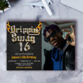 Invitation Drippin Swag 16 avec photo paysage