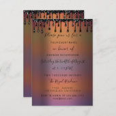 Invitation Drips Honey Sweet 16e Fête des mariées (Devant / Derrière)