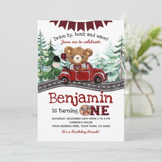 Invitation Drive By Lumberjack Bear (Debout devant)