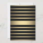 Invitation Drive By N'importe quel anniversaire Black Gold et (Dos)