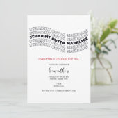 Invitation Droit Outta Mariage Finalement Parti Divorcé (Debout devant)