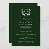 Invitation Droit vert foncé Qualifications Laurel Wreath (Devant / Derrière)