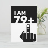 Invitation Drôle 80e cadeau d'anniversaire, 79 Plus un (Debout devant)
