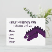 Invitation Drôle Alligator Crocodile Anniversaire de enfant P (Debout devant)