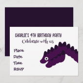 Invitation Drôle Alligator Crocodile Anniversaire de enfant P (Devant / Derrière)