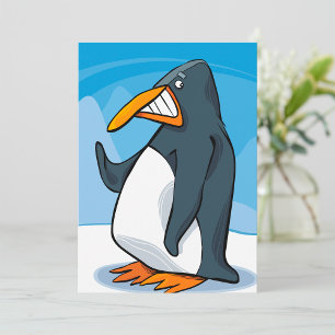 Invitation Drôle Angry Penguin Cartoon Cool