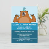 Invitation Drôle appelant tous les fêtards anniversaire (Debout devant)