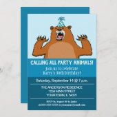 Invitation Drôle appelant tous les fêtards anniversaire (Devant / Derrière)