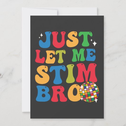 Invitation Drôle Autistique Sensibilisation à l'autisme Laiss (Devant)