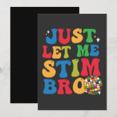 Invitation Drôle Autistique Sensibilisation à l'autisme Laiss (Devant / Derrière)