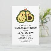 Invitation Drôle avocat couple fiançailles de dessin animé (Debout devant)