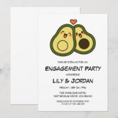 Invitation Drôle avocat couple fiançailles de dessin animé (Devant / Derrière)