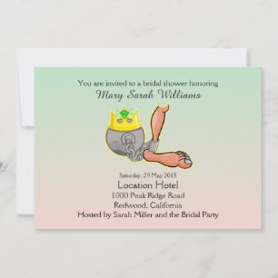 Invitation Drôle Ball Et Chaîne De Douche Nuptiale