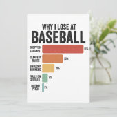Invitation Drôle Baseball Sport Pourquoi J'Ai Perdu À Basebal (Debout devant)
