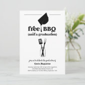 Invitation Drôle BBQ Graduation Party (Debout devant)