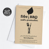 Invitation Drôle BBQ Graduation Party