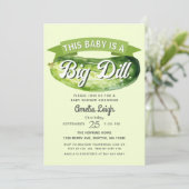 Invitation Drôle Big Dill Pickle Genre Baby shower neutre (Debout devant)