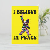 Invitation Drôle Bigfoot Je Crois En La Paix (Debout devant)