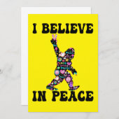 Invitation Drôle Bigfoot Je Crois En La Paix (Devant / Derrière)