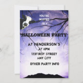 Invitation Drôle Boo Je veux dire Moo Cow Moon Halloween Part (Dos)