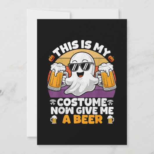 Invitation Drôle Boo Vintage  (Devant)