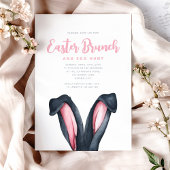 Invitation Drôle Bunny Ears Pâques Brunch