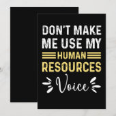 Invitation Drôle cadeau de Noël pour les ressources humaines  (Devant / Derrière)