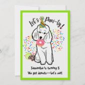 Invitation Drôle caniche Donuts de chien Anniversaire (Devant)