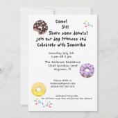 Invitation Drôle caniche Donuts de chien Anniversaire (Dos)