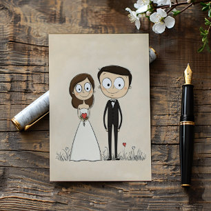 Invitation Drôle Cartoon Couple Mariage