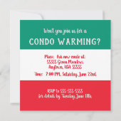 Invitation Drôle Cartoon Vin Condo Réchauffement Dégustation (Dos)